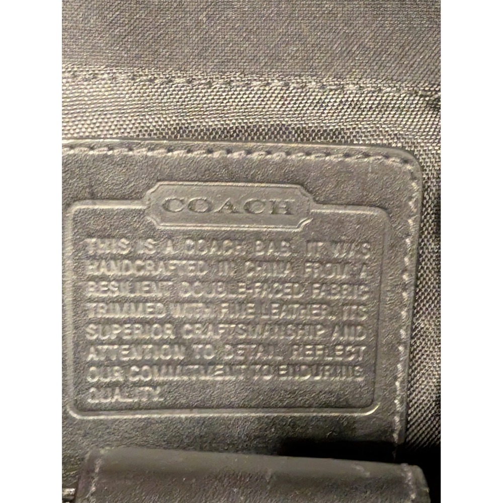 Vintage Coach Backpack Black Canvas Leather Trim Flap Large Utility Travel Bag - Picture 7 of 15